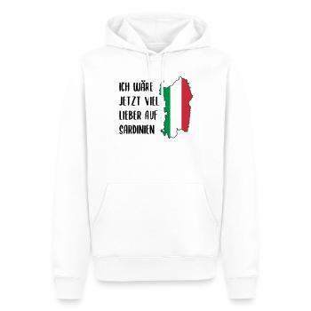 Sardinien Lustiger Spruch Italien Urlaub Geschenk - Männer Premium Bio Hoodie - Weiß - Vorne - Nico (187cm)