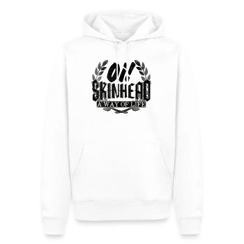 Oi Skinhead - Men’s Premium Organic Hoodie - white - Front - Nico (187cm)
