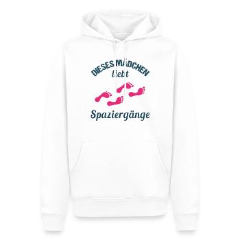 Spaziergang-Liebhaber Mädchenherz Geschenk - Männer Premium Bio Hoodie - Weiß - Vorne - Nico (187cm)
