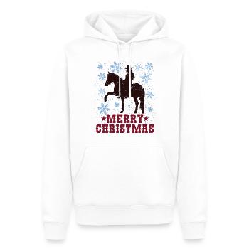 Winterreitspaß Mädchen Merry Christmas - Männer Premium Bio Hoodie - Weiß - Vorne - Nico (187cm)