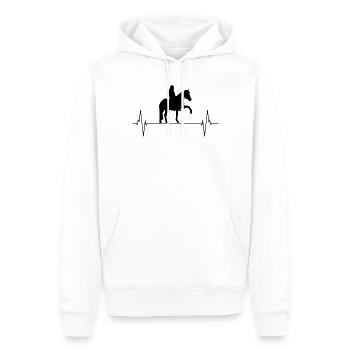 Reiterherz Pferdeliebe Lebensfreude Pur - Männer Premium Bio Hoodie - Weiß - Vorne - Nico (187cm)