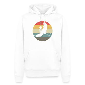 Crane Contour coucher de soleil Nature Fan - Sweat à capuche Premium bio Homme - blanc - Devant - Nico (187cm)