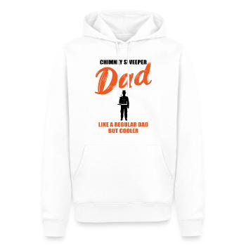 Chimney Sweeper Dad – Cooler than Cool - Männer Premium Bio Hoodie - Weiß - Vorne - Nico (187cm)
