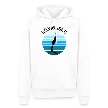 Königssee Kreisblick - Ruhe & Weite - Männer Premium Bio Hoodie - Weiß - Vorne - Nico (187cm)