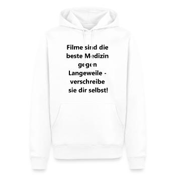 Movie Therapy - Männer Premium Bio Hoodie - Weiß - Vorne - Nico (187cm)