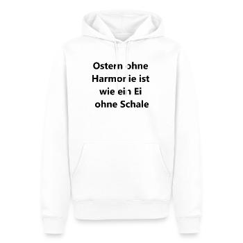 Cadeau de Pâques - Sweat à capuche Premium bio Homme - blanc - Devant - Nico (187cm)