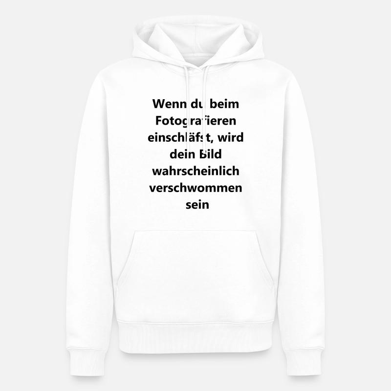 Cadeau Souvenirs flous - Sweat à capuche Premium bio Homme - blanc