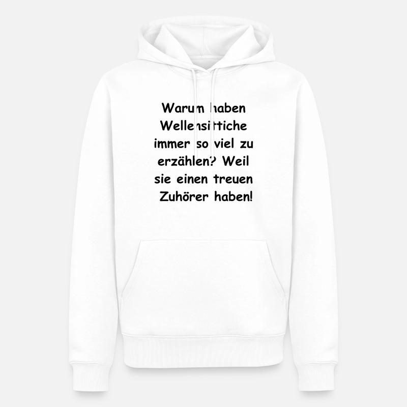Der perfekte Geschenk-Begleiter - Männer Premium Bio Hoodie - Weiß