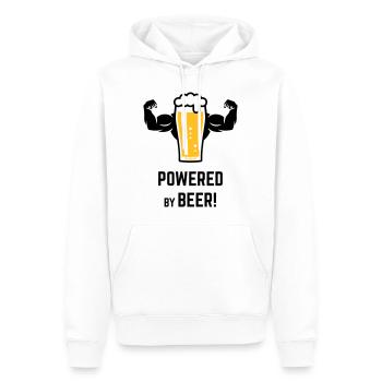 XLustig design for people with power! - Men’s Premium Organic Hoodie - white - Front - Nico (187cm)