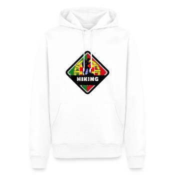Portugal Drapeau Utilisé Look Drapeau Portugais - Sweat à capuche Premium bio Homme - blanc - Devant - Nico (187cm)