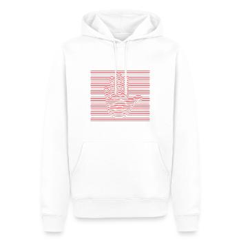 Stop - Männer Premium Bio Hoodie - Weiß - Vorne - Nico (187cm)