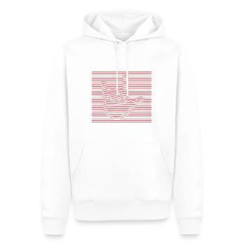 ILY Gesture - Männer Premium Bio Hoodie - Weiß - Vorne - Nico (187cm)