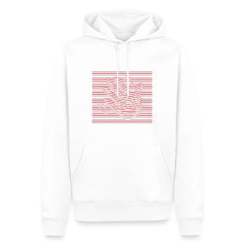 Wavin' Hand - Männer Premium Bio Hoodie - Weiß - Vorne - Nico (187cm)