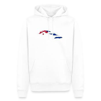 CUBA - Sweat à capuche Premium bio Homme - blanc - Devant - Nico (187cm)