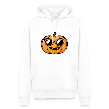 Kürbis Halloween Herbst Cool - Männer Premium Bio Hoodie - Weiß - Vorne - Nico (187cm)