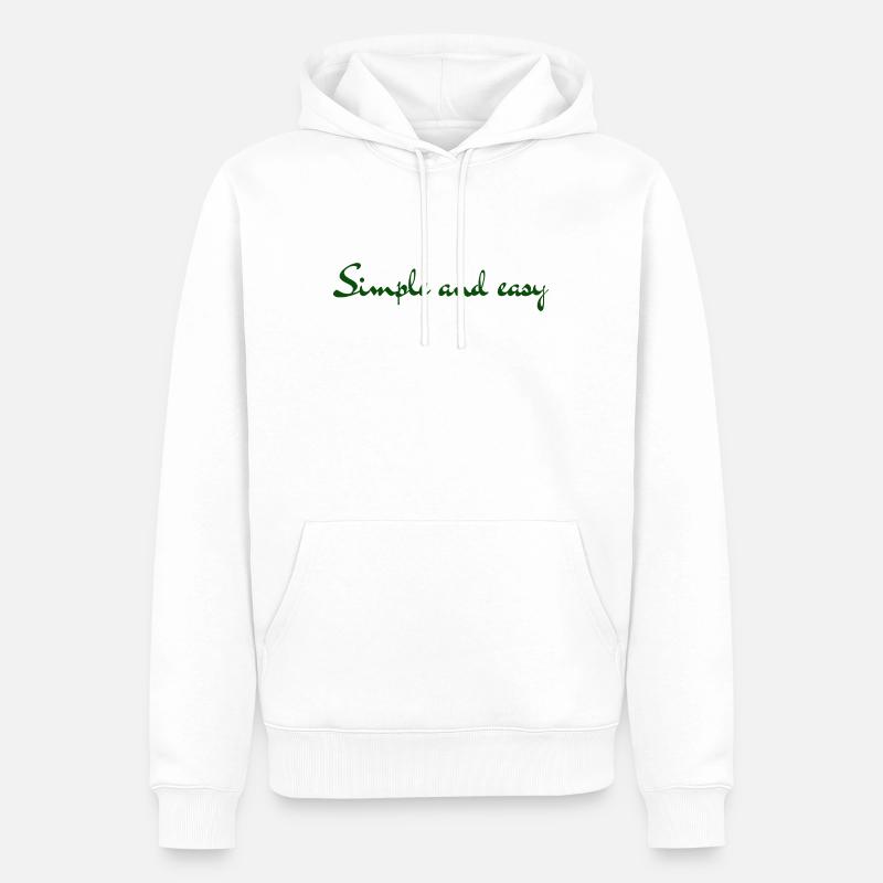 Simple and easy - Männer Premium Bio Hoodie - Weiß