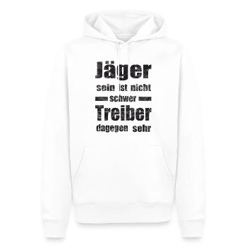 Drückjagd bekleidung für Jäger - Männer Premium Bio Hoodie - Weiß - Vorne - Nico (187cm)