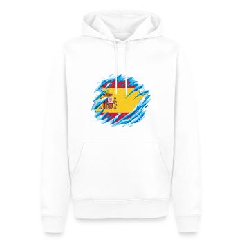 Spain Flag Vintage Spanish Flag Distressed Look - Men’s Premium Organic Hoodie - white - Front - Nico (187cm)