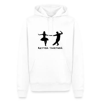 Tanzpaar, Rock'n'Roll Tanz, Paar - Better Together - Männer Premium Bio Hoodie - Weiß - Vorne - Nico (187cm)