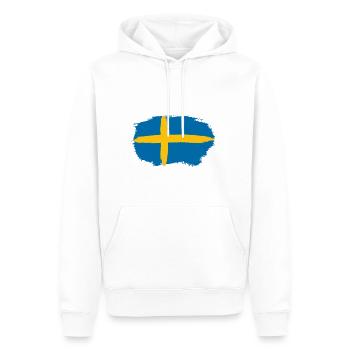 Suède - Sweat à capuche Premium bio Homme - blanc - Devant - Nico (187cm)
