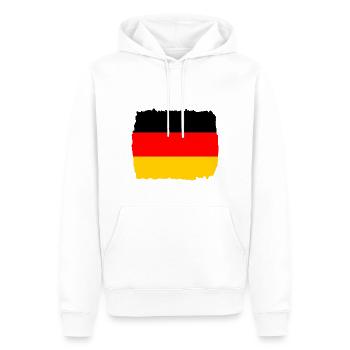 Deutschland Flagge Deutsche Fahne Used Look Heimat - Männer Premium Bio Hoodie - Weiß - Vorne - Nico (187cm)