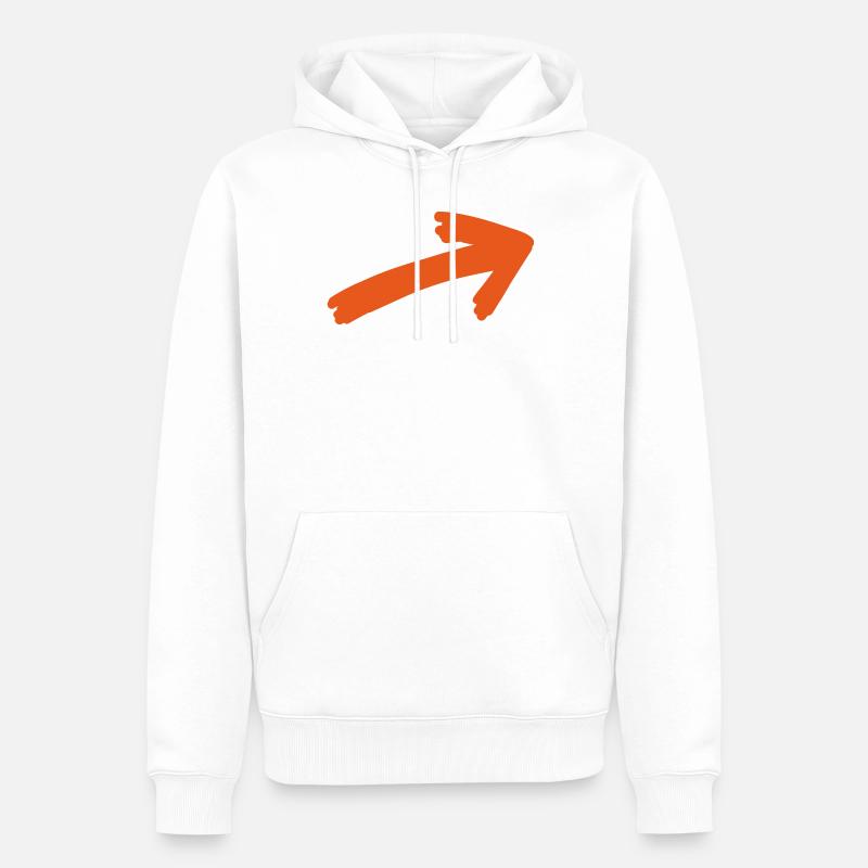 Conception de flèche - Sweat à capuche Premium bio Homme - blanc