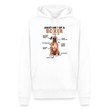 Anatomie d’un boxeur mignon chiot chien - Sweat à capuche Premium bio Homme - blanc - Devant - Nico (187cm)