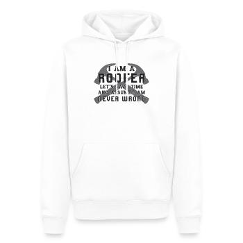 Dachdecker Handwerk Handwerker Dach Geschenkidee - Männer Premium Bio Hoodie - Weiß - Vorne - Nico (187cm)