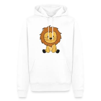 Lion mignon animaux pour les enfants Roi Lion - Sweat à capuche Premium bio Homme - blanc - Devant - Nico (187cm)