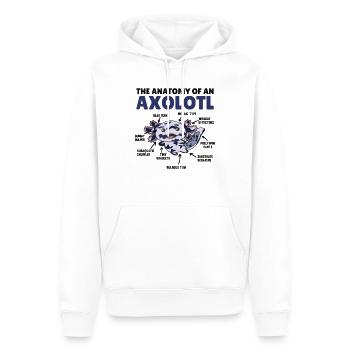 Mosaïque Axolotl Explication Anatomie d’un Axolotl - Sweat à capuche Premium bio Homme - blanc - Devant - Nico (187cm)