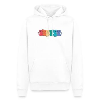 Rainbow Flag Gay Pride LGBTQ Katzen süße Katze - Männer Premium Bio Hoodie - Weiß - Vorne - Nico (187cm)