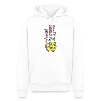 twink Flag Pride LGBTQ süßer Panda Haufen - Männer Premium Bio Hoodie - Weiß - Vorne - Nico (187cm)