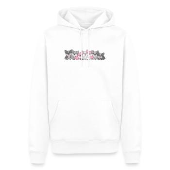 Demigirl Flag Corgi Pride LGBTQ chiens mignons - Sweat à capuche Premium bio Homme - blanc - Devant - Nico (187cm)