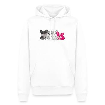 gynéphilie Drapeau Corgi Pride LGBTQ chiens mignons - Sweat à capuche Premium bio Homme - blanc - Devant - Nico (187cm)