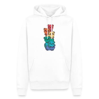 Rainbow Flag Gay Pride LGBTQ Panda süße Tiere - Männer Premium Bio Hoodie - Weiß - Vorne - Nico (187cm)