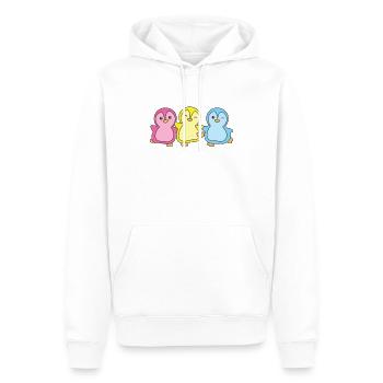 Pansexuell Flag Pride LGBTQ süße Pinguin - Männer Premium Bio Hoodie - Weiß - Vorne - Nico (187cm)