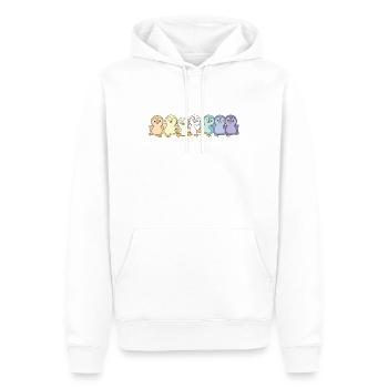 genderfaun Flag Pride LGBTQ süße Pinguin - Männer Premium Bio Hoodie - Weiß - Vorne - Nico (187cm)