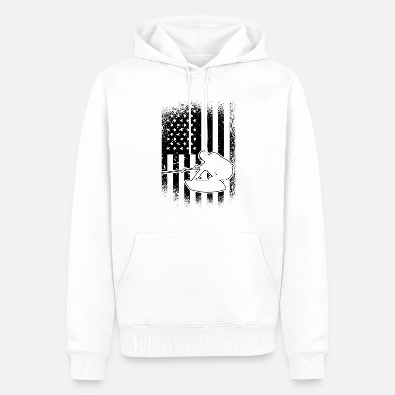 Wakeboard Wakeboarding Wakeboarder Idée Cadeau - Sweat à capuche Premium bio Homme - blanc
