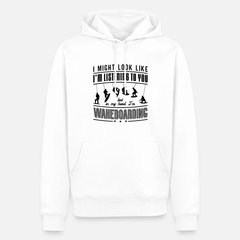 Wakeboard Wakeboarden Wakeboarder Geschenkidee - Männer Premium Bio Hoodie - Weiß