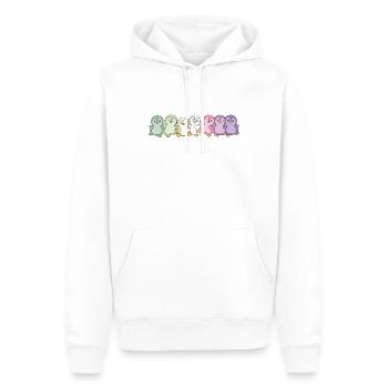 genderfae Flag Pride LGBTQ süße Pinguin - Männer Premium Bio Hoodie - Weiß - Vorne - Nico (187cm)