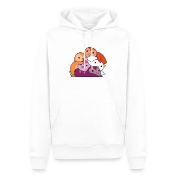 Lesbisch Flagge Pride LGBTQ süße Pinguin - Männer Premium Bio Hoodie - Weiß - Vorne - Nico (187cm)