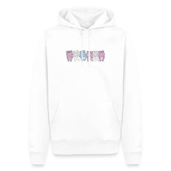 Intersex Flag Pride LGBTQ süße Hippo - Männer Premium Bio Hoodie - Weiß - Vorne - Nico (187cm)