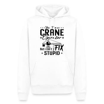 Crane Operator Construction Worker Profession Crane Gift Idea - Men’s Premium Organic Hoodie - white - Front - Nico (187cm)