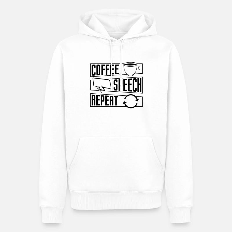 Mental Psychische Kaffee Kaffetrinker Geschenkidee - Männer Premium Bio Hoodie - Weiß