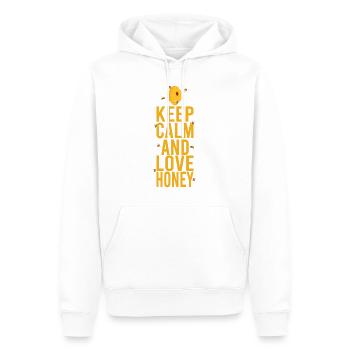 garder calme et aimer le miel Apiculture Miel - Sweat à capuche Premium bio Homme - blanc - Devant - Nico (187cm)