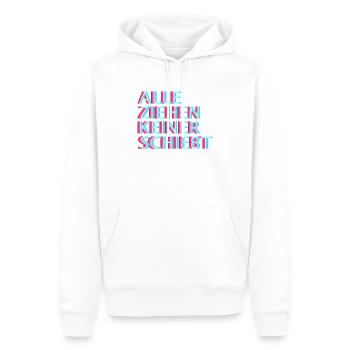 Techno Raver EDM Uptempo Speedcore Tekk Hardtekk - Männer Premium Bio Hoodie - Weiß - Vorne - Nico (187cm)