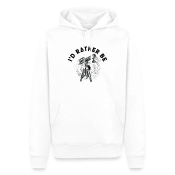 I'd Rather Be Astronomy Lover Space Stars Universe - Männer Premium Bio Hoodie - Weiß - Vorne - Nico (187cm)