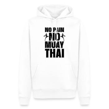 Muay Thai No Pain No Muay Thai Boxing Fighter - Sweat à capuche Premium bio Homme - blanc - Devant - Nico (187cm)
