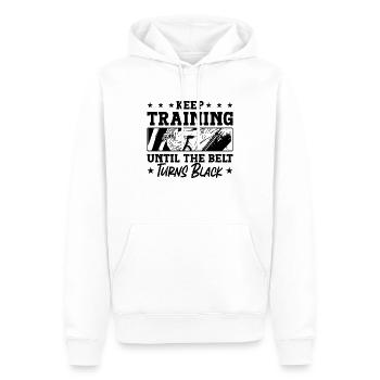 Keep Training Until Taekwondo Fighter Fight Sport - Men’s Premium Organic Hoodie - white - Front - Nico (187cm)