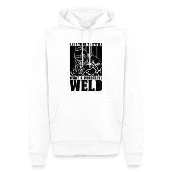 Soudeur Et Je Me Dis Moi-même Souder Soudure Métal - Sweat à capuche Premium bio Homme - blanc - Devant - Nico (187cm)